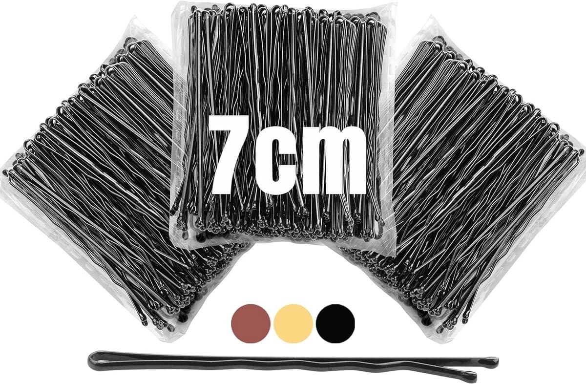 150x Zwarte Bobby Pins Lang (7 cm) Haarspelden voor Dames en Meiden Haarstyling — afbeelding 1