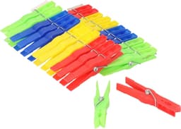 Kunststof wasknijpers - 24x - 4 kleuren per set - 8 cm — thumbnail 3