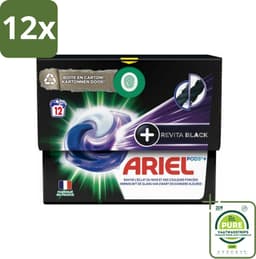 Ariel Revita Black - Wasmiddelcapsules - Pods + - Donkere Was - 12 Wasbeurten - Voordeelverpakking - 12 stuks - Wasmiddel capsules - Donkere was — thumbnail 1