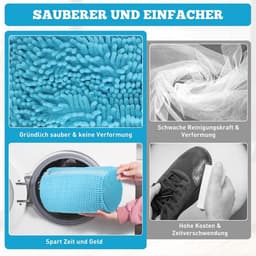 Schoenwaszak voor de wasmachine met verborgen rits, ideaal voor het reinigen van schoenen, blauw en duurzaam — thumbnail 5