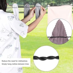 Reizen Waslijn - Draagbare Waslijn - Kleding Drogen - Intrekbaar Ontwerp - 2 Stuks - Wit — thumbnail 3