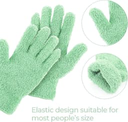 2 paar flexibel en handige microvezel stofhandschoenen, doekjes voor jaloezieën, lampen, auto, meubels en moeilijk bereikbare hoekgaten — thumbnail 2