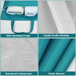 Dailygoods- Reiswaszak Waterdicht - 2 Stuks - Grote Waszak 46 x 58 cm - Natte Tas voor Vuile Kleding - Wasbare Gymtas - Hoogwaardig Polyester - Nattas — thumbnail 2