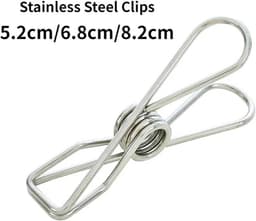 Roestvrijstalen Clips - Wasknijpers Houders - Kleding Drogen - Roestbestendige Constructie - 5.2cm 100 Stuks - Zilverkleurig — thumbnail 5
