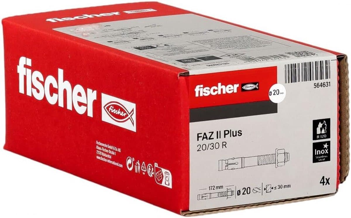 Boutanker RVS - Zwaar anker - Zware bevestiging - Hoge belastbaarheid - 4 stuks - Zilverkleurig — afbeelding 1