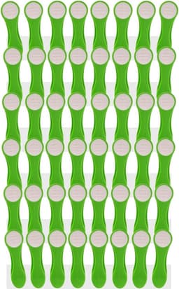 Wasknijpers met zak - Kleding klemmen - Was ophangen - Zachte siliconen grip - 70 stuks - Regenboog wit — thumbnail 5