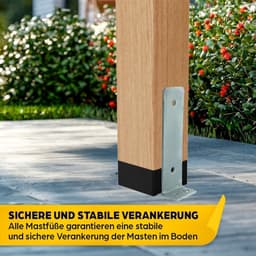Paaldrager - Paalanker Grondanker - Terrassen Hekken Bouwen - Verzinkt Staal - 51 x 600 mm - Zilver — thumbnail 5