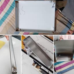 Opvangbak Wasmachine - Lekbak Condensaat - Apparaten Beschermen - Roestvrijstalen Constructie - 50x50cm - Zilverkleurig — thumbnail 2