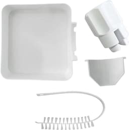 Lekbak wasmachine - Afvoerbak voor wasmachine - Lekbak voor Wasmachine en Vaatwasser - Inclusief schoonmaakborstel - Opvangbak - universele wasmachine lekbak - Wasmachine opvangbak - afvoerbak - wateropvangbak voor kelder, woning, camper - wit — thumbnail 1