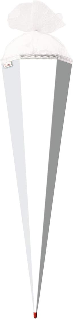 Knutsel snoepzak - Schoolpuntzak Geschenkzak - Creatief versieren - Extra stabiele puntbescherming - 85 cm - Wit — thumbnail 1