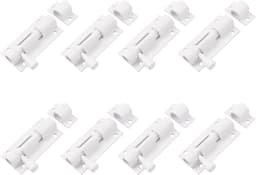 Deurbeveiliging schuifvergrendelingen 2 inch - roestvrij staal - wit - voor veilige schuifdeuren - ShopVlot — thumbnail 1