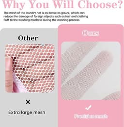 Thijox - Set van 2 Premium Wasnetten voor Wasmachine 60 x 60 cm, Waszak met Verborgen Ritssluiting, Bescherming tegen Vervorming en Vouwen voor Fijne — thumbnail 2