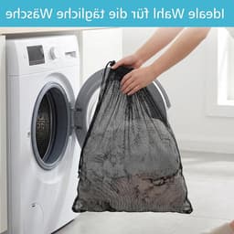 Fijnmazige waszakken 70 x 90 cm - Herbruikbare wasnetten voor beddengoed, knuffels en kleding met trekkoord, ideaal voor de wasmachine — thumbnail 3