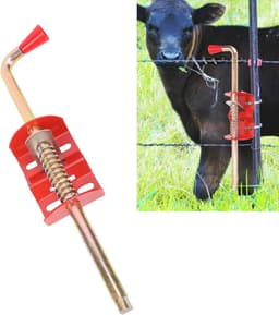 Boerderij Deur Anker - Hek Vergrendeling - Vee Beveiliging - Robuust IJzer - 44 cm Lengte - Zwart — thumbnail 5