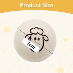 SnelShoppen - Verpakking met 6 Wollen Drogerballen 7 cm - Bespaar Energiedroogtijd - Ideaal voor Kleding en Donsjassen - Personaliseerbare Geur met Et — thumbnail 4
