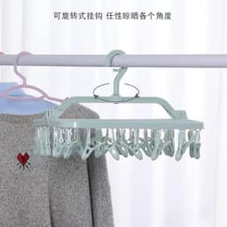Wasknijpers van kunststof, droogrek kledinghanger, voor sokken, ondergoed, beha's, babykleding, (blauw) — thumbnail 2