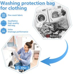 Waszakken voor wasmachine, 2 stuks, waszakken met gouden ritssluiting, wasnet, reizen, opbergen, organisatiezak voor truien, overhemden, ondergoed (40 x 50 cm) — thumbnail 4