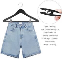 20 stuks gevlokte clips, 5 stuks kleerhangerverbinders, broekclips, sterke wasknijpers, kleerhanger-verbindingshaken, flanellen clips, vilten kleerhangerclips — thumbnail 3