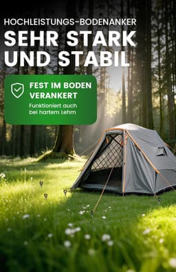 SnelShoppen - Grondankers 65 cm, set van 4 premium Secure grondankers voor springkastelen, stacaravans, paviljoens en zware voorwerpen, ideaal voor fe — thumbnail 5