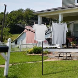 Droogmolen Buiten - Wasrek Tuin - Kleding Drogen - Grote Capaciteit - 50 Meter Waslijn - Zwart — thumbnail 5
