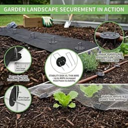 Grondanker - Verzinkt Staal - 150 x 40 mm - U-vormige Haringen met Sluitringen - Voor Tuin en Camping — thumbnail 4