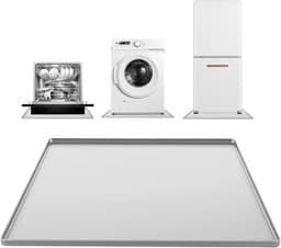 Wasmachine Opvangbak - Lekbak RVS - Water Overlast Voorkomen - Roestvrij Staal - 70x70x5cm - Zilver — thumbnail 1