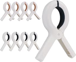 8 stuks duurzame plastic strandhanddoekklemmen, strandhanddoekklemmen voor strandstoel, grote wasklemmen voor strandstoel, lakens, dekbedden, dekens, kleding — thumbnail 1