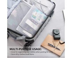 Waszakken - Honingraat Mesh - Extra Sterk - Verbeterde Ritssluiting - Voor Delicate Kleding