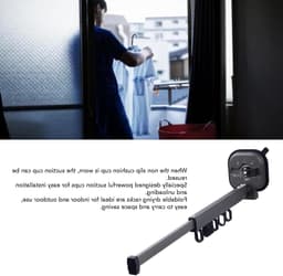 Verstelbaar Kledingdroogrek met Sterke Zuignappen voor Binnen en Buiten - Ideaal voor Badkamer en Balkon, Ruimtebesparend en Duurzaam — thumbnail 3