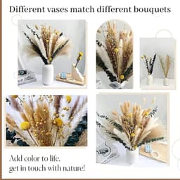 Gedroogde bloemen, woonkamerdecoratie, gedroogd pampasgras, decoratie — thumbnail 3