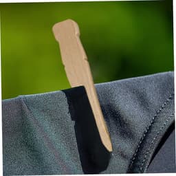 Houten Kledinghangers - Was Knijpers - Kleding Drogen - Natuurlijke Afwerking - 100 stuks - Houtkleur — thumbnail 3