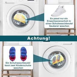 Schoenwaszak voor wasmachine - Ideaal voor sneakers, sportschoenen en wandelschoenen - Geel en duurzaam — thumbnail 4