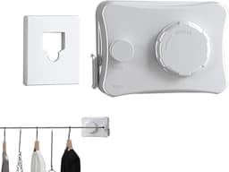 Waslijn voor binnen - Uittrekbare waslijn - Kleding drogen - Ruimtebesparend oprolbaar - 51 meter - Wit — thumbnail 5