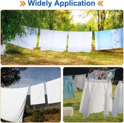 Kledinglijn Rol - Waslijn Wiel - Kleding Drogen - Diepe Groef - 5 inch - Wit — thumbnail 4
