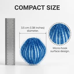 Set van 12 Anti-Haarballen - Marineblauw en Lichtblauw - Wasballen voor Dierenharen - Voor Wasmachine — thumbnail 3