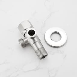 Dailygoods- Hoekventiel Dubbel 1 in 2 Uitlaten - Roestvrij Staal - Hittebestendig - Corrosiebestendig - Veilig en Duurzaam - Krasbestendig Ontwerp - Waterkraan — thumbnail 2