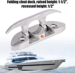 Opvouwbare Zeeboot Wig van Roestvrij Staal met 4-1/2 inch Lengte en Bevestiging voor Bootkikkers - Handig voor Onderweg — thumbnail 4