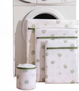 Waszakken 4 Stuks Herbruikbaar - Fijne Mesh Wasnetten met Rits voor Wasmachine - Grote Delicate Waszak voor Trui, Jas, Lingerie en Reizen — thumbnail 1