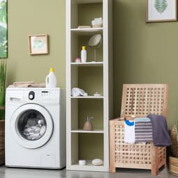 wasmand walnotenhout - met deksel - 70 l - uitneembare waszak — thumbnail 4