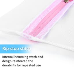 Waszak Set - Fijnmazige Netten met Premium Rits - Voor BH's/Sokken/Blouses - Beschermt Kleding in de Wasmachine - 7 Stuks — thumbnail 3