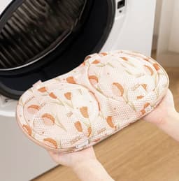 Premie BH Waszakken - 2 stuks BH Wasnetje Voor Wasgoed - Anti-Vervorming - Waszakje Lingerie - Met Rits - voor Wasmachine - Tulppatroon — thumbnail 4