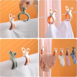 Pack van 8 Grote Kledingknijpers - Handige Handdoekclips - Sterke Winddichte Kledingclips — thumbnail 3