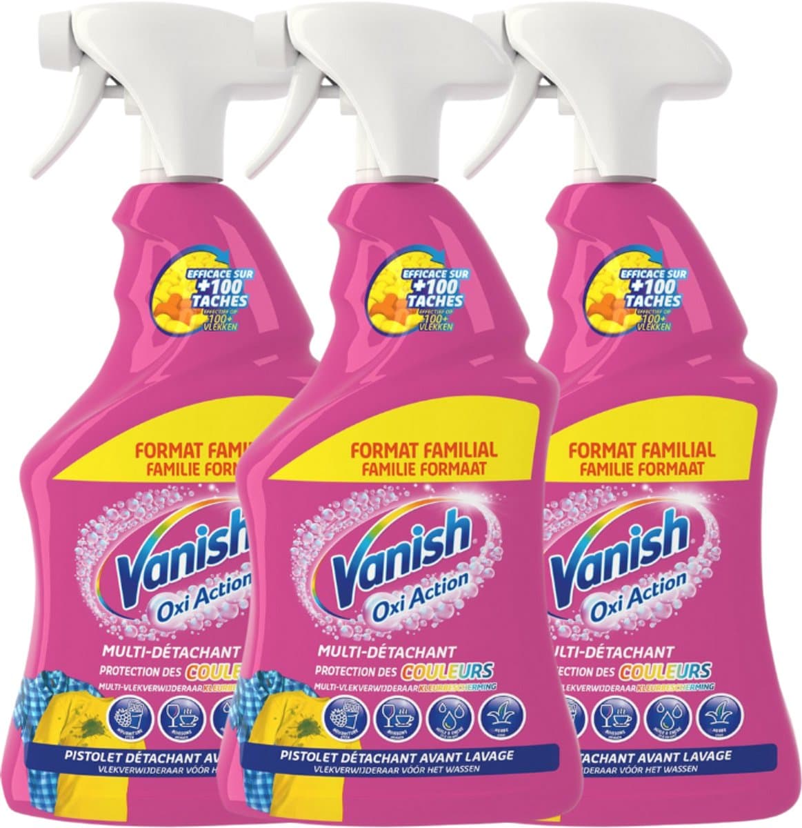 Vanish Vlekverwijderaar 4-in-1 Spray 940ml - 3 Stuks - Voordeelverpakking — afbeelding 1