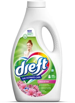 2 x Dreft Vloeibaar Wasmiddel Touch of Pink 32 Wasbeurten 1,4 liter - Wasmiddel - Vloeibaar Wasmiddel - Gekleurde Was - Wasverzachter - Kleurbescherming — thumbnail 3