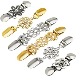 Ibenzoa® Set van 6 stijlvolle vintage clips voor kleding en accessoires — thumbnail 1