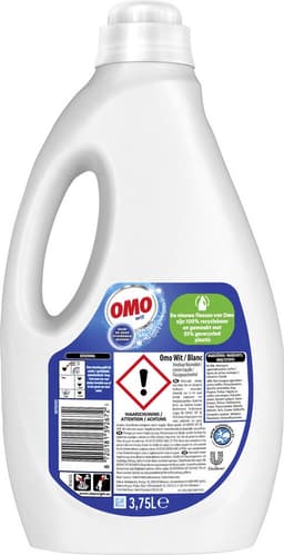 OMO - Vloeibaar Wasmiddel Wit 75 Wasbeurten - 2 x 3750 ml - Voordeelverpakking — thumbnail 2