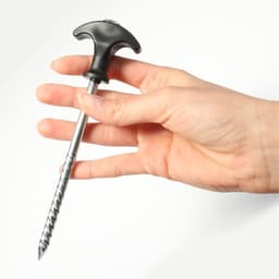 36x robuuste stalen grondharingen met schroefdraad - ideaal voor kamperen en buiten - normale en harde grond - T-greep — thumbnail 2