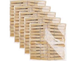 Bamboe wasknijpers - 240x - hout - 7 cm