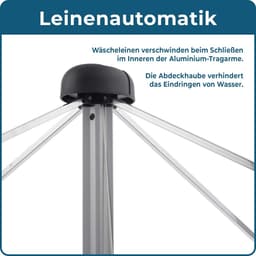 Droogmolen met 60 meter waslijn en afdekhoes voor optimale bescherming — thumbnail 3