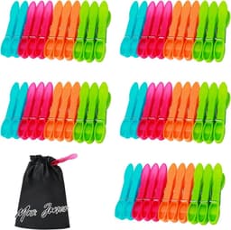 Mrs. Jones Wasknijpers 60 stuks zonder print - stabiele buitenringveer - extra sterk antislip - wasknijpers voor waslijn of wasrek. . — thumbnail 1